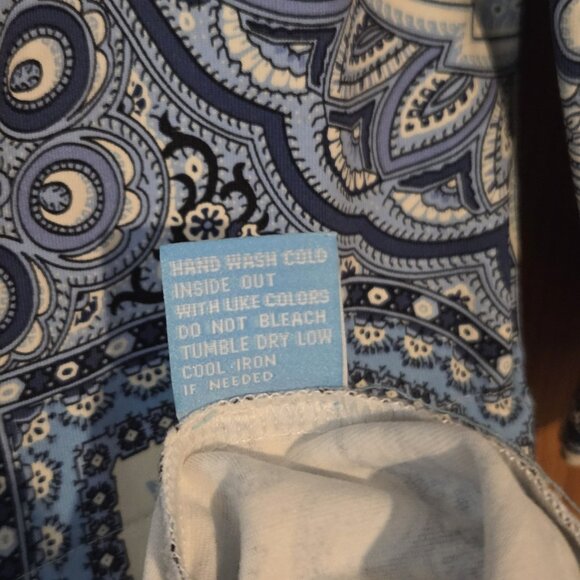 J. McLAUGHLIN Dress‎ XS Marianne Blue Paisley Catalina Cloth Wrinkle Resistant - Picture 11 of 16